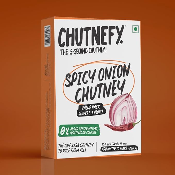 Chutnefy - 5-Second Instant Spicy Onion Chutney - 75 gms (Pack of 2)
